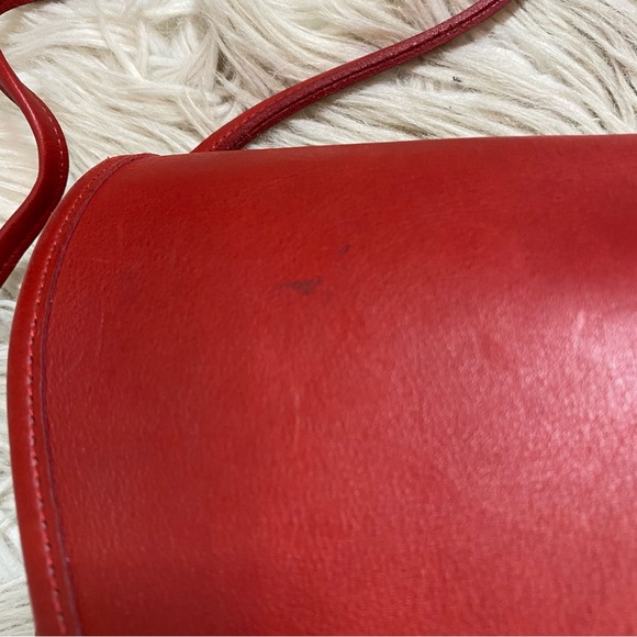 Authentic Vintage Coach Red Lindsay Crossbody